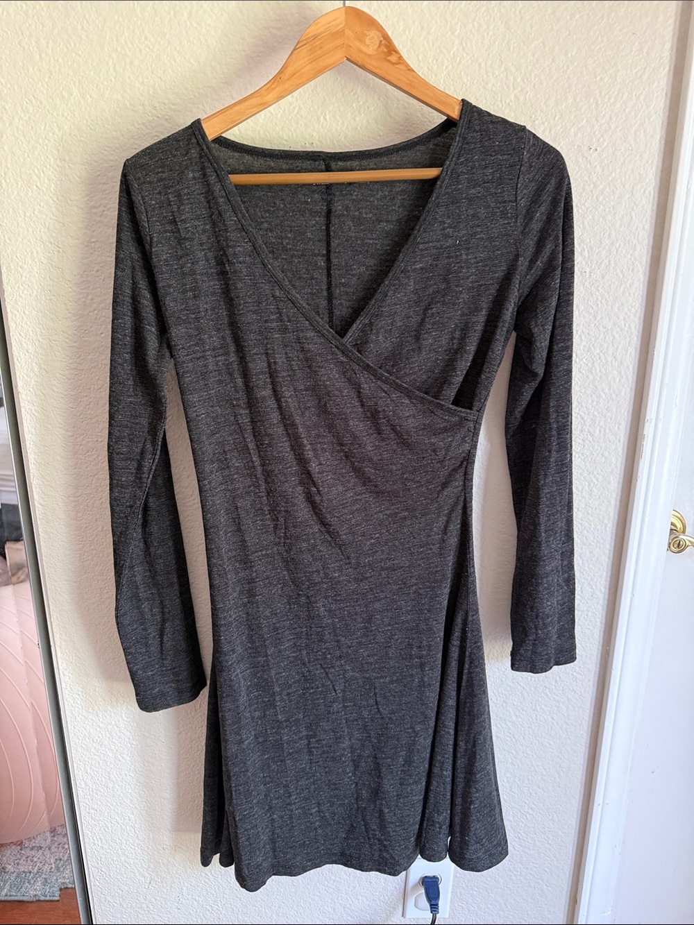 Prana Wrap-Style Long Sleeve Dress